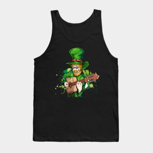 st patrick's day playing guitar Tank Top